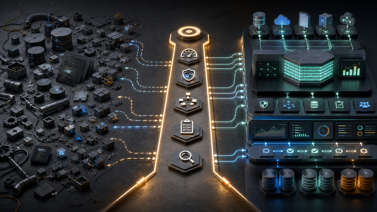 Disconnected integration components compared with a unified production data platform